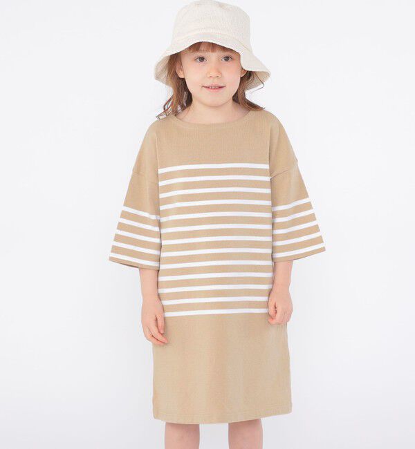 SHIPS KIDS「SHIPS KIDS:100～155cm / パネル ボーダー ワンピース」|ワンピース|