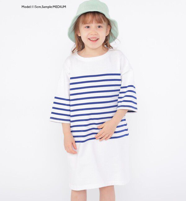 SHIPS KIDS「SHIPS KIDS:100～155cm / パネル ボーダー ワンピース」|ワンピース|