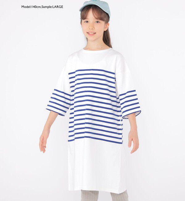 SHIPS KIDS「SHIPS KIDS:100～155cm / パネル ボーダー ワンピース」|ワンピース|