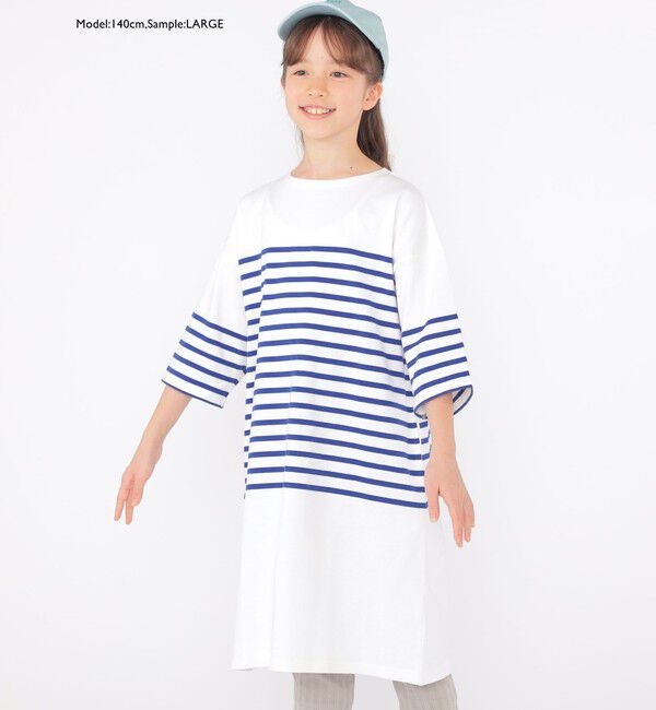 SHIPS KIDS「SHIPS KIDS:100～155cm / パネル ボーダー ワンピース」|ワンピース|