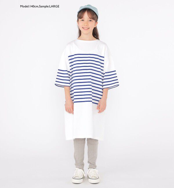 SHIPS KIDS「SHIPS KIDS:100～155cm / パネル ボーダー ワンピース」|ワンピース|