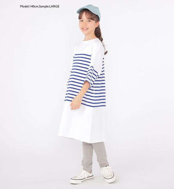 SHIPS KIDS「SHIPS KIDS:100～155cm / パネル ボーダー ワンピース」|ワンピース|