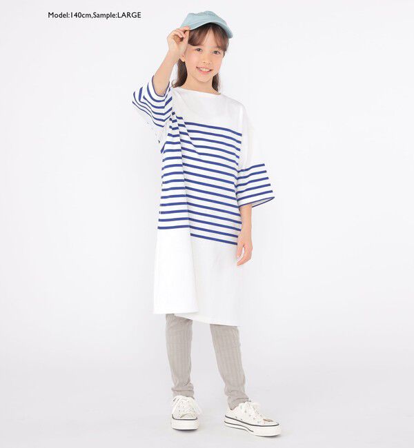 SHIPS KIDS「SHIPS KIDS:100～155cm / パネル ボーダー ワンピース」|ワンピース|