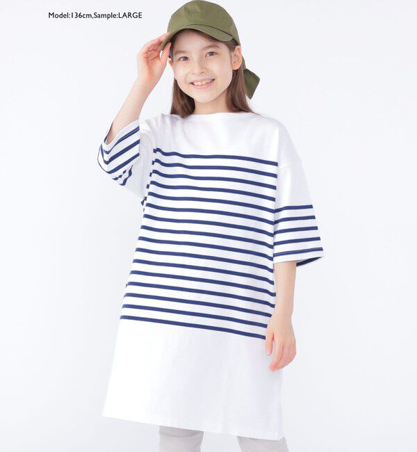 SHIPS KIDS「SHIPS KIDS:100～155cm / パネル ボーダー ワンピース」|ワンピース|