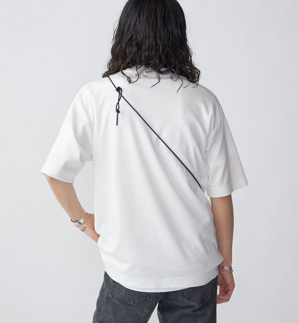 SHIPS「SHIPS:〈接触冷感〉トリコット ジャカード クルーネック Tシャツ」|Tシャツ・カットソー|