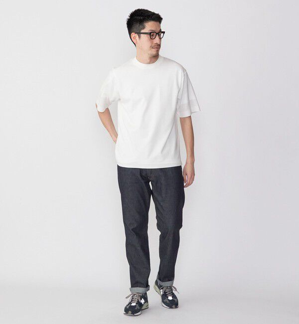 SHIPS「SHIPS:〈接触冷感〉トリコット ジャカード クルーネック Tシャツ」|Tシャツ・カットソー|