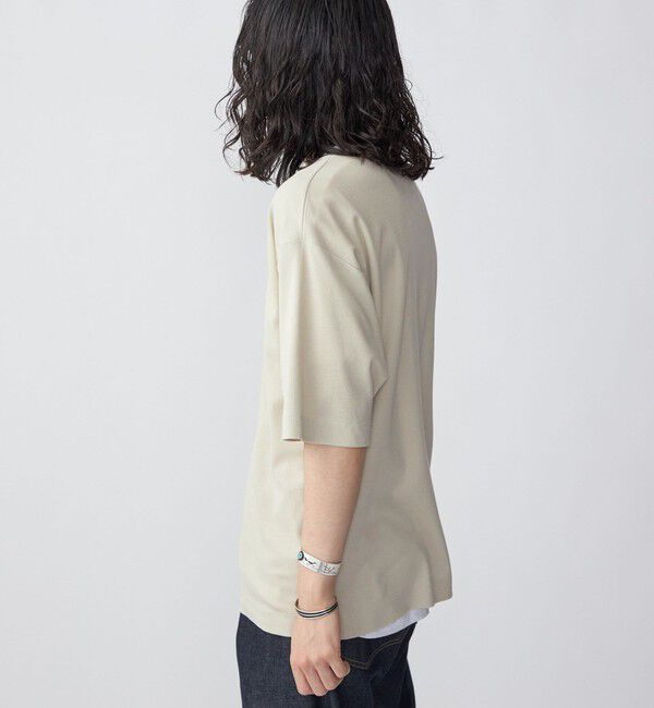 SHIPS「SHIPS:〈接触冷感〉トリコット ジャカード クルーネック Tシャツ」|Tシャツ・カットソー|