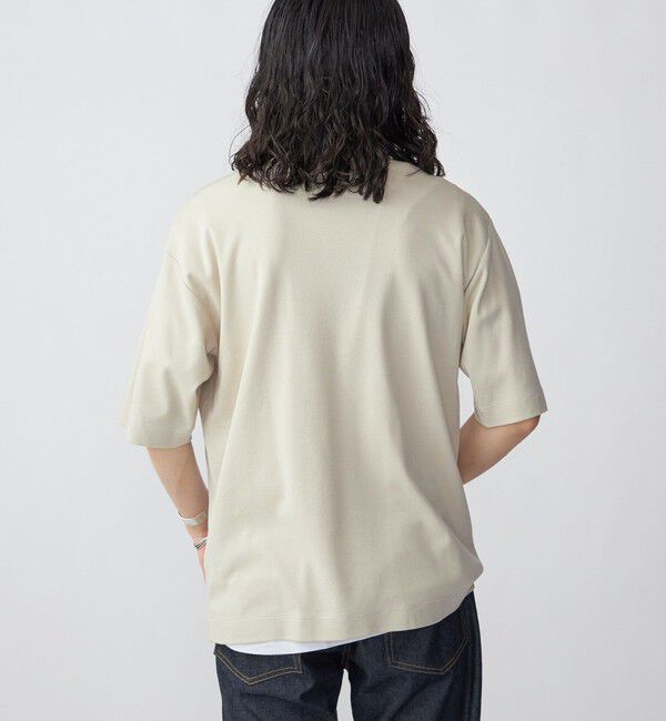 SHIPS「SHIPS:〈接触冷感〉トリコット ジャカード クルーネック Tシャツ」|Tシャツ・カットソー|