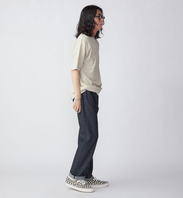 SHIPS「SHIPS:〈接触冷感〉トリコット ジャカード クルーネック Tシャツ」|Tシャツ・カットソー|