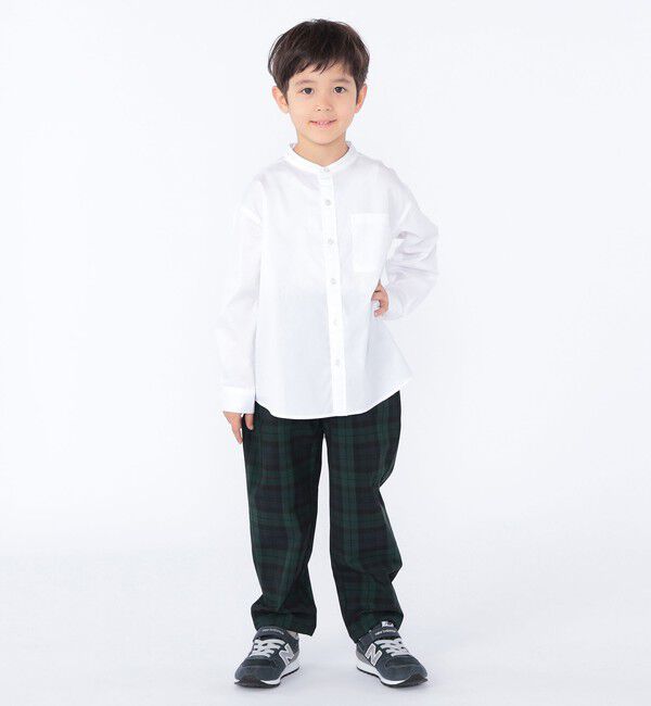 SHIPS KIDS「SHIPS KIDS:100～130cm / オックスフォード バンドカラー シャツ」|シャツ・ブラウス|