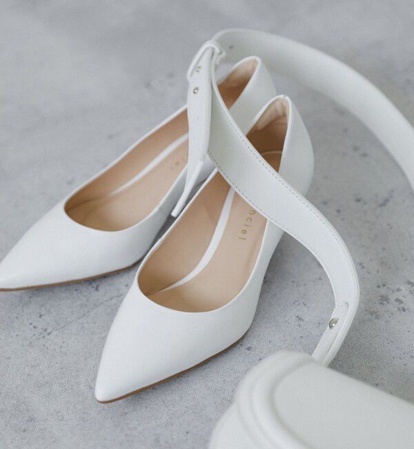 quaranciel「quaranciel: レザー ヒール パンプス」|パンプス|オフホワイト