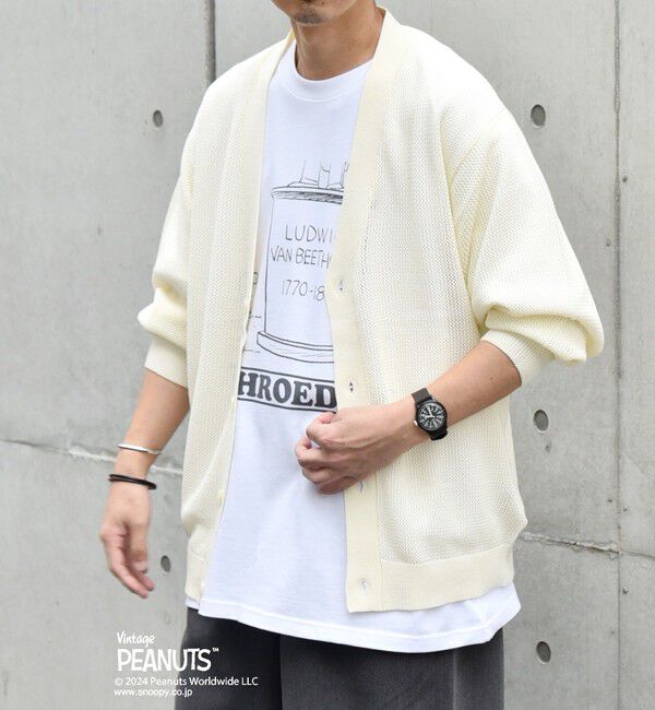 SHIPS any「SHIPS any: 〈洗濯機可能〉シアー ニット Vネック ボタン カーディガン◇」|カーディガン|