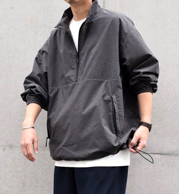 SHIPS any「SHIPS any: 〈撥水・透湿・軽量〉PERTEX(R) ハーフジップ プルオーバー ブルゾン (セットアップ対応)◇」|ブルゾン・スタジャン|