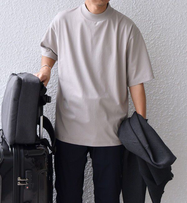 SHIPS any「SHIPS any:〈接触冷感/遮熱/UVカット機能等〉サマーファンクション モックネック Tシャツ 26SS◇」|Tシャツ・カットソー|