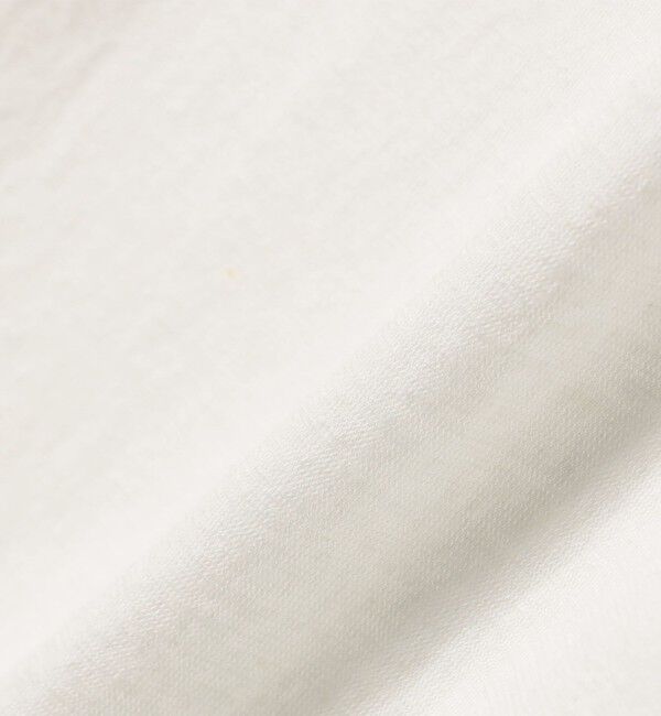 SHIPS for women「Onit:〈手洗い可能〉コットン リネン ワイド ネック ロング スリーブ TEE」|Tシャツ・カットソー|