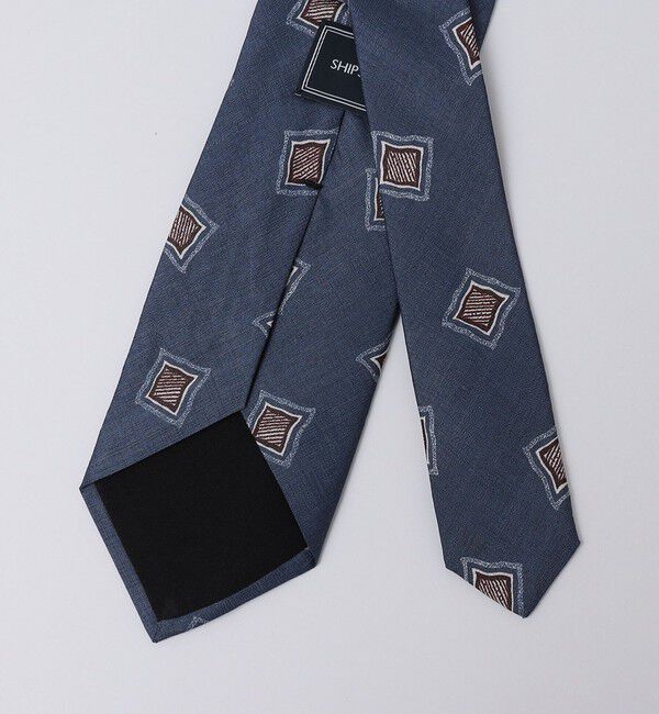SHIPS「SHIPS: LUXURY シルク スクエア コモン プリント ネクタイ」|ネクタイ・蝶ネクタイ|