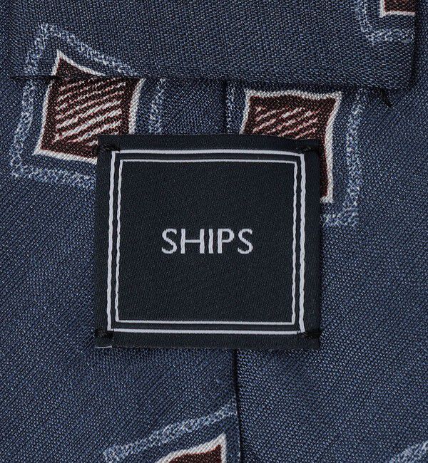 SHIPS「SHIPS: LUXURY シルク スクエア コモン プリント ネクタイ」|ネクタイ・蝶ネクタイ|