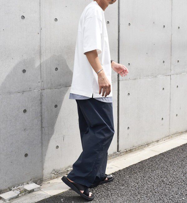 SHIPS any「SHIPS any: バックメッシュ / ストライプシャツ ドッキング フェイクレイヤード ポケット Tシャツ◇」|Tシャツ・カットソー|