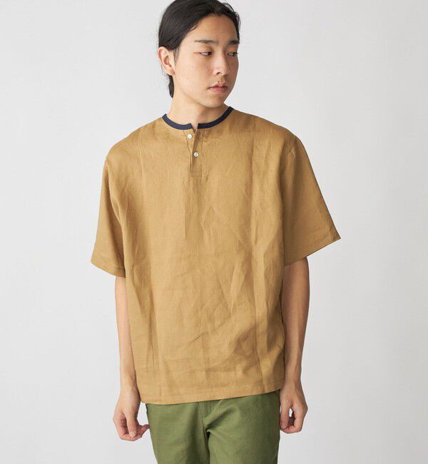 SHIPS「SHIPS: Herdmans リネン 2WAY プルオーバー Tシャツ」|Tシャツ・カットソー|