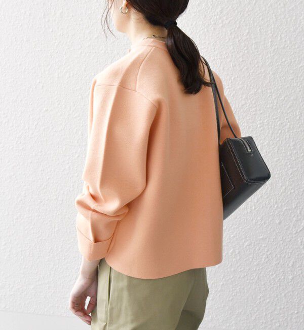 SHIPS any「SHIPS any: ミラノリブ ノーカラー ニット ジャケット カーディガン」|カーディガン|