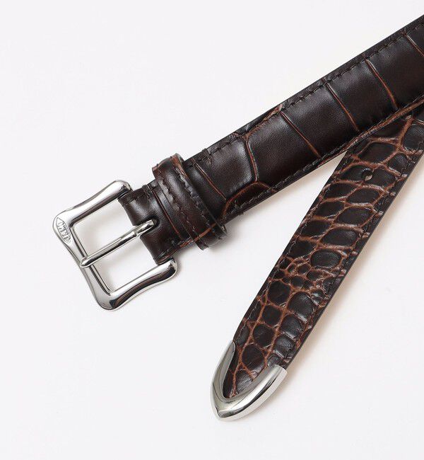 SHIPS「J&MDAVIDSON: クロコ型押し チップエンド ベルト」|ベルト|