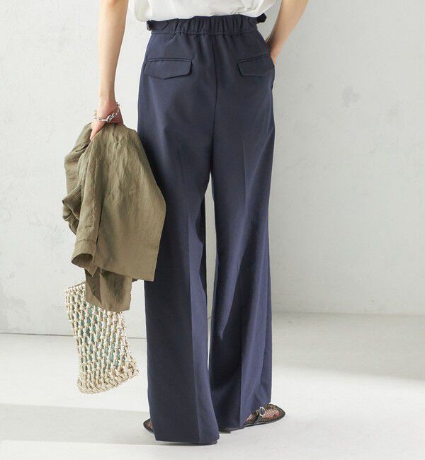 SHIPS for women「〈手洗い可能〉Asami 麻調合繊 2タック ワイドパンツ」|その他|
