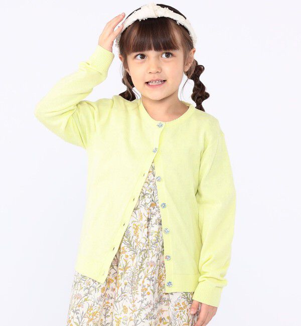 SHIPS KIDS「SHIPS KIDS:100～130cm / リバティ カーディガン」|カーディガン|ライトイエロー