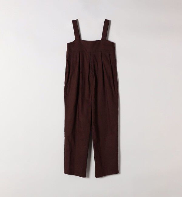 SHIPS any「SHIPS any:〈洗濯機可能〉リネン ミックス タック ワイド サロペット」|オールインワン|