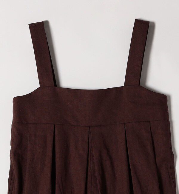 SHIPS any「SHIPS any:〈洗濯機可能〉リネン ミックス タック ワイド サロペット」|オールインワン|