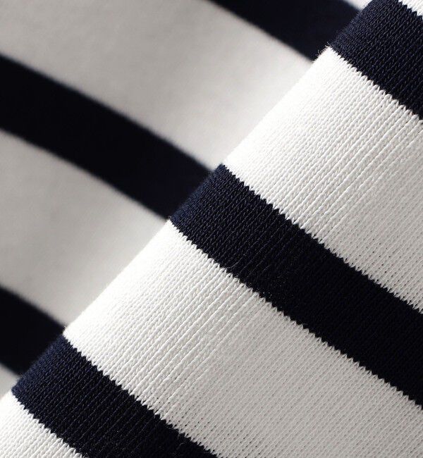 SHIPS for women「SHIPS Primary Navy Label:コットン ボーダー クルーネック プルオーバー」|Tシャツ・カットソー|