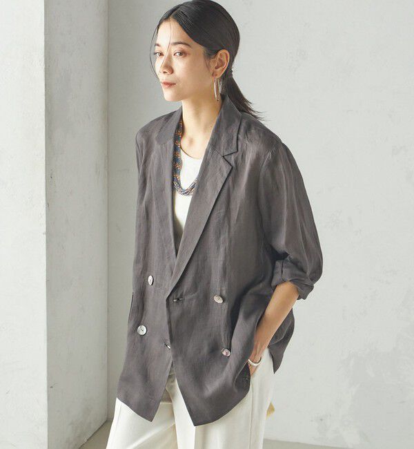 SHIPS for women「〈手洗い可能〉ラミー 4 シアー ジャケット」|テーラードジャケット|