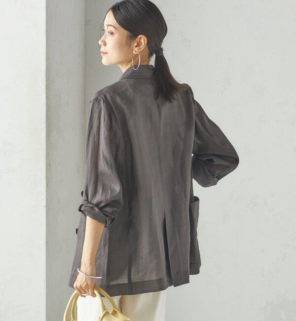 SHIPS for women「〈手洗い可能〉ラミー 4 シアー ジャケット」|テーラードジャケット|