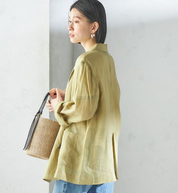 SHIPS for women「〈手洗い可能〉ラミー 4 シアー ジャケット」|テーラードジャケット|