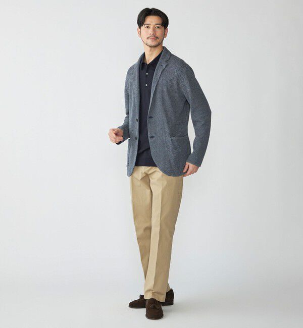 SHIPS「【SHIPS別注】FLY3: コットン/リネン ヘリンボーン ニット ブレザー」|テーラードジャケット|