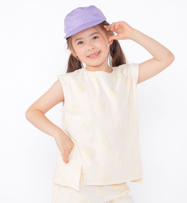 SHIPS KIDS「SHIPS KIDS:100cm～130cm / パイル ジャカード ノースリーブ TEE」|タンクトップ|