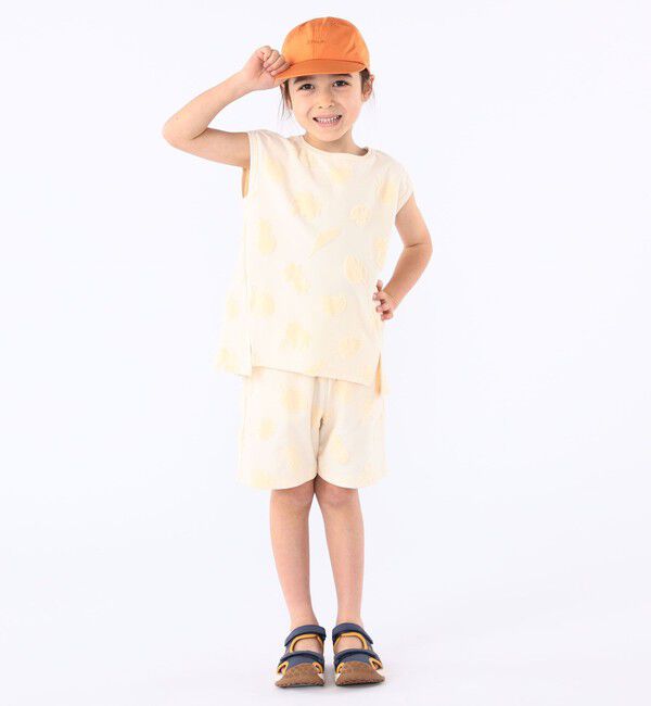 SHIPS KIDS「SHIPS KIDS:100cm～130cm / パイル ジャカード ノースリーブ TEE」|タンクトップ|