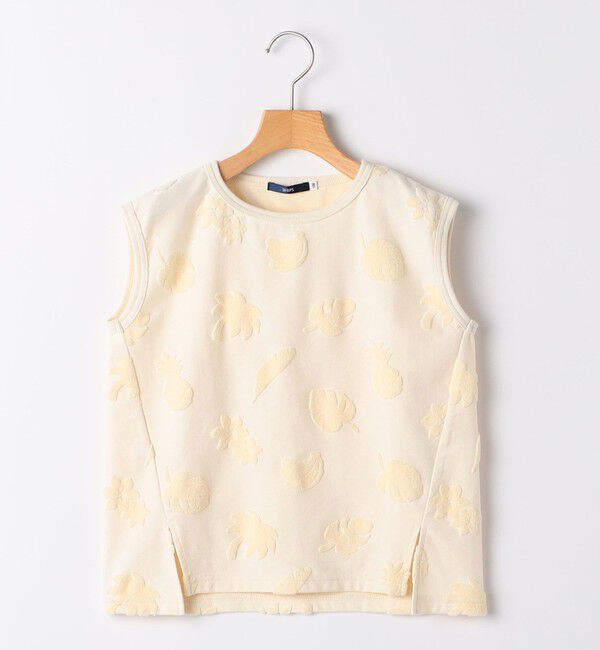 SHIPS KIDS「SHIPS KIDS:100cm～130cm / パイル ジャカード ノースリーブ TEE」|タンクトップ|