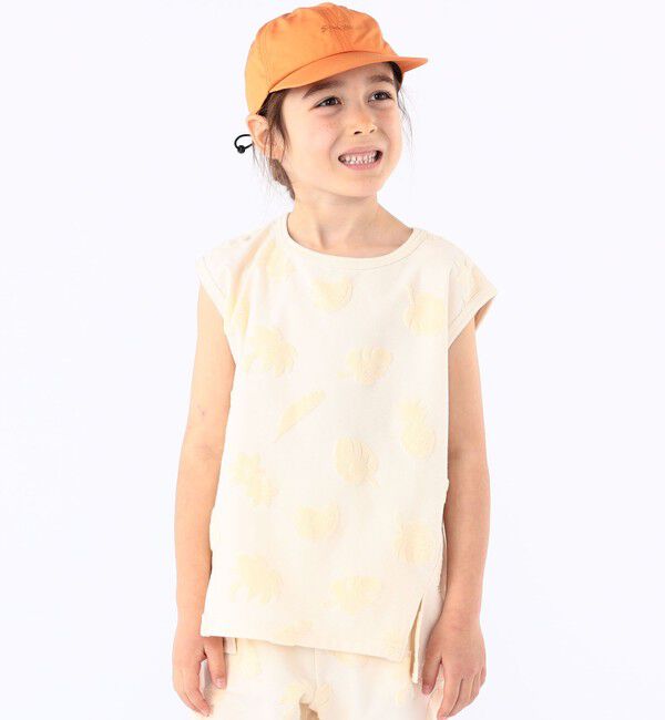 SHIPS KIDS「SHIPS KIDS:100cm～130cm / パイル ジャカード ノースリーブ TEE」|タンクトップ|