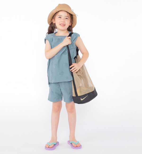 SHIPS KIDS「SHIPS KIDS:100cm～130cm / パイル ジャカード ノースリーブ TEE」|タンクトップ|