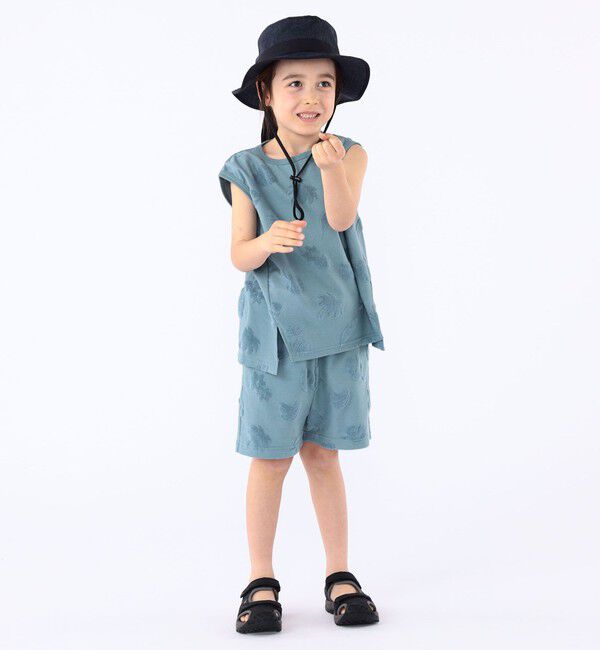SHIPS KIDS「SHIPS KIDS:100cm～130cm / パイル ジャカード ノースリーブ TEE」|タンクトップ|