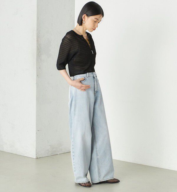 SHIPS for women「Wai＋:ジャカード シアー ジップ カーディガン」|カーディガン|