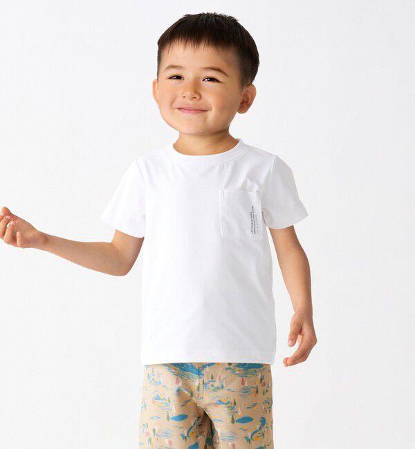 SHIPS Colors 「SHIPS Colors:〈紫外線防止・遮熱・速乾〉80～130cm / ラッシュガード Tシャツ」|Tシャツ・カットソー|ライトホワイト