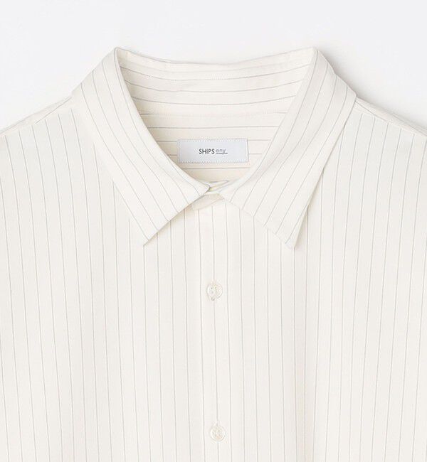 SHIPS any「SHIPS any: LIM BLESS ソリッド/ストライプ レギュラーカラー シャツ(セットアップ対応)◇」|シャツ・ブラウス|
