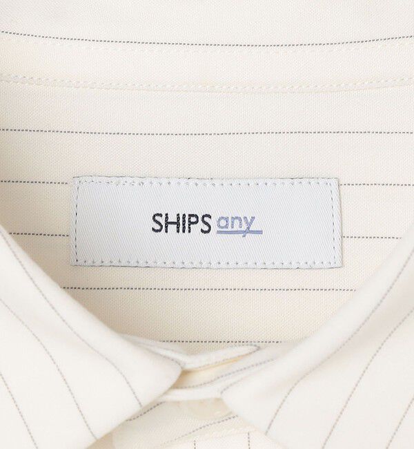 SHIPS any「SHIPS any: LIM BLESS ソリッド/ストライプ レギュラーカラー シャツ(セットアップ対応)◇」|シャツ・ブラウス|