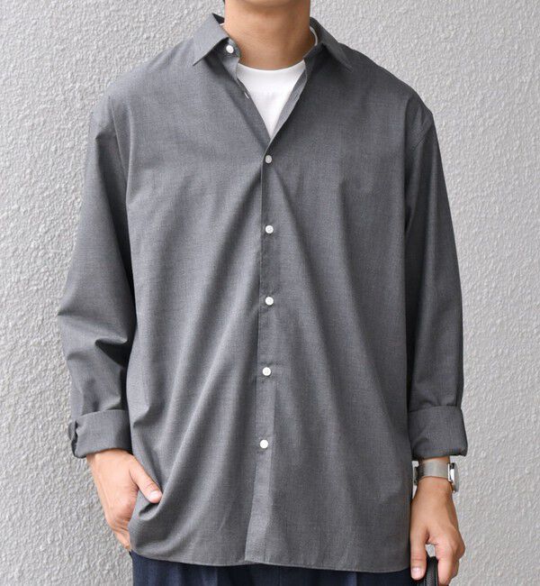 SHIPS any「SHIPS any: LIM BLESS ソリッド/ストライプ レギュラーカラー シャツ(セットアップ対応)◇」|シャツ・ブラウス|