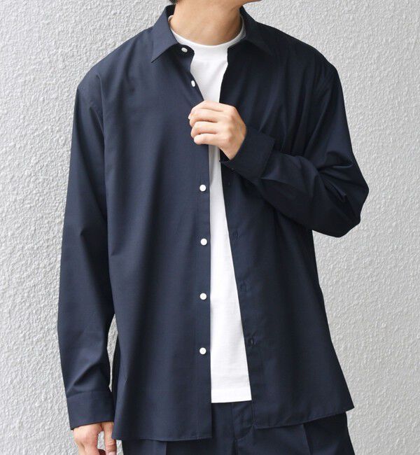 SHIPS any「SHIPS any: LIM BLESS ソリッド/ストライプ レギュラーカラー シャツ(セットアップ対応)◇」|シャツ・ブラウス|