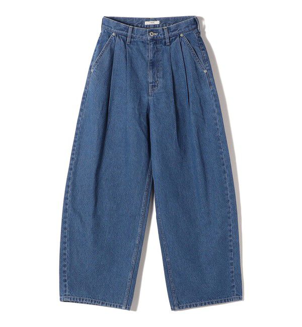 SHIPS for women「〈洗濯機可能〉2タック カーブ デニム パンツ」|デニム|