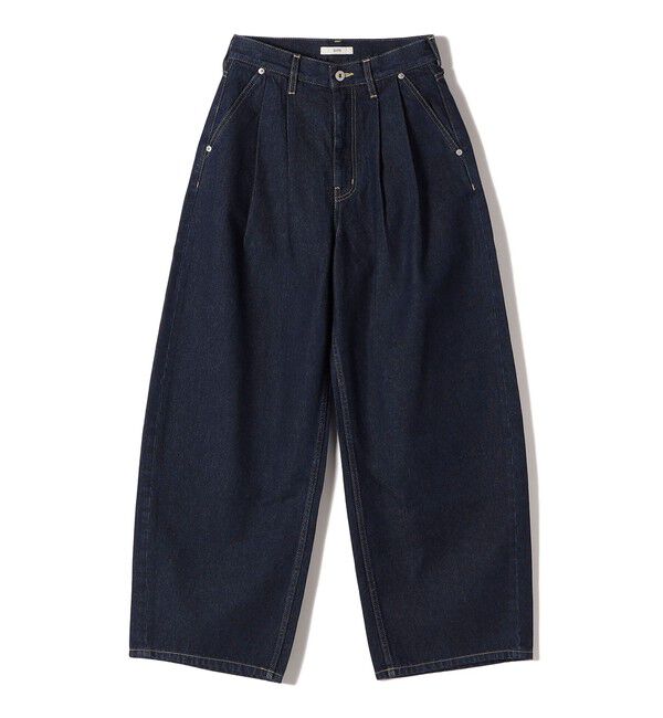 SHIPS for women「〈洗濯機可能〉2タック カーブ デニム パンツ」|デニム|