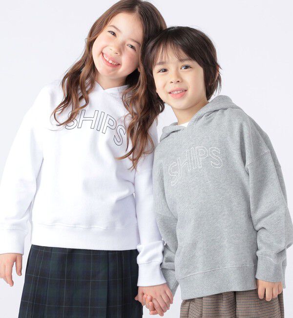 SHIPS KIDS「【WEB限定】SHIPS KIDS:100～160cm / SHIPS ラウンド ロゴ パーカ」|パーカー|