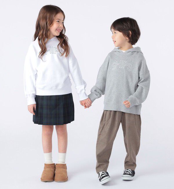 SHIPS KIDS「【WEB限定】SHIPS KIDS:100～160cm / SHIPS ラウンド ロゴ パーカ」|パーカー|